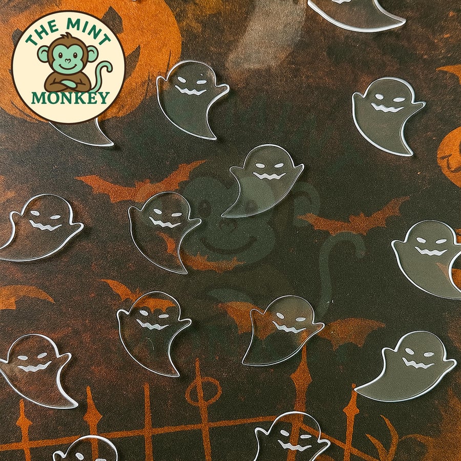 Halloween Ghost Acrylic Confetti Table Scatter Clear Acrylic Ghosts for Crafts