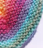 Hand Knitted Rainbow Burst XL Scrunchie - Oversized Colorful Hair Tie - Image 4