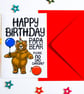 Funny Dad Birthday Card, Happy Birthday Papa Bear Please No Dad Dancing! - Image 8