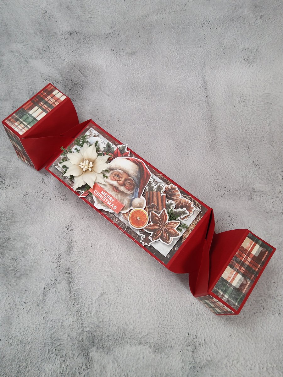 Christmas Gift Box - Handmade Santa Cracker Style Box
