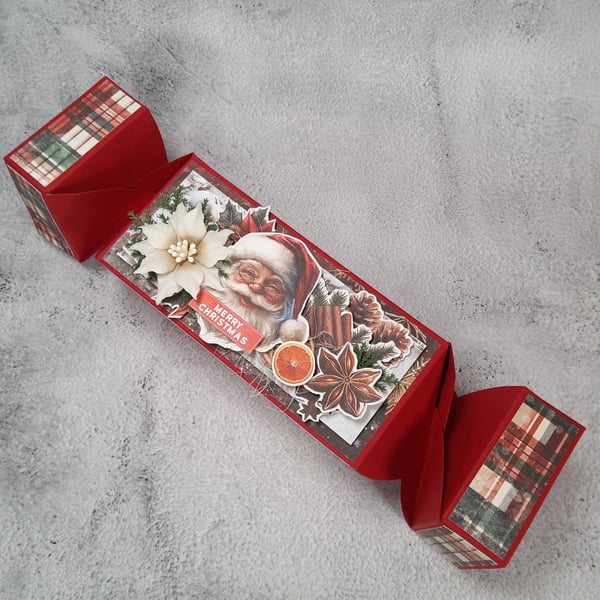 Christmas Gift Box - Handmade Santa Cracker Style Box
