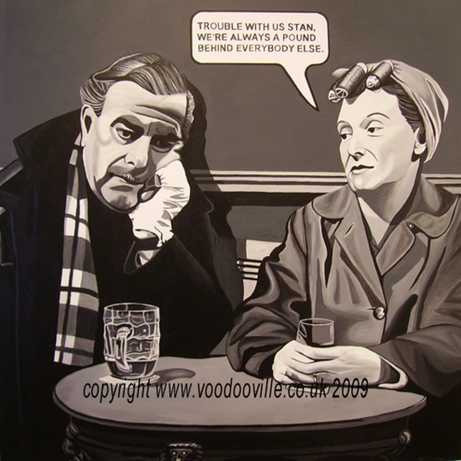 Stan and Hilda Ogden Coronation Street art print