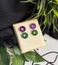 Green and Purple Double Hoop Earrings - Image 5