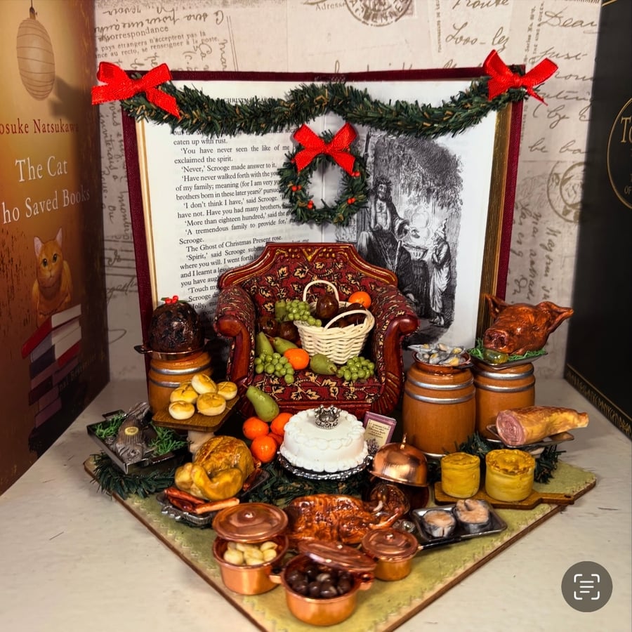 A Christmas Carol Book Nook - The Ghost of Christmas Present