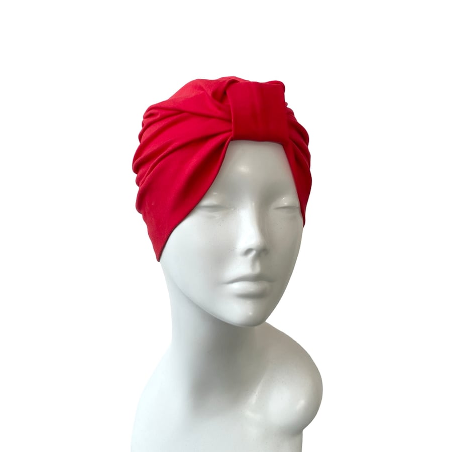 Red Women's TURBAN HAT, Handmade Spring Turban for Women, Lightweight Turban