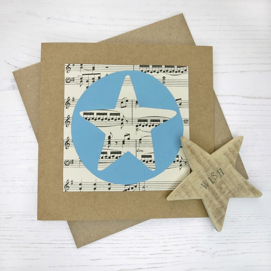 Hand Painted Star Card