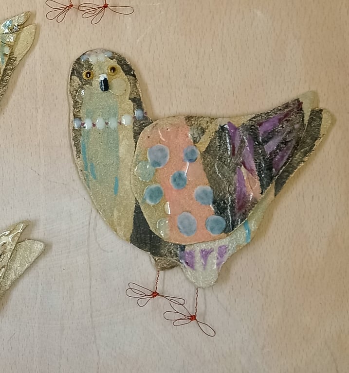 Pearl - Ceramic pigeon hanging decoration
