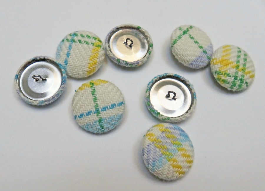 Striped Lambswool Covered Buttons