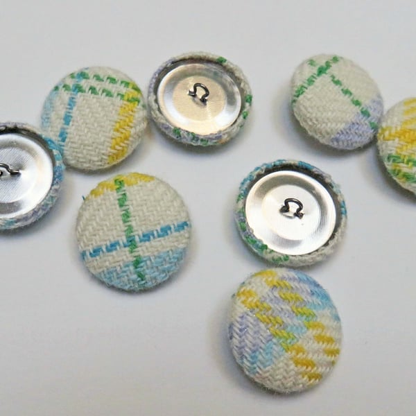 Striped Lambswool Covered Buttons