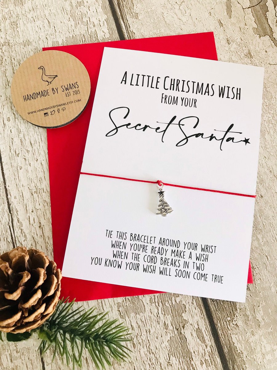 Wish bracelet, Christmas Wish bracelet, Secret santa wish bracelet