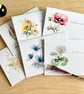 Garden Flowers Cards Set A6 Folded cards with envelopes in Gift box