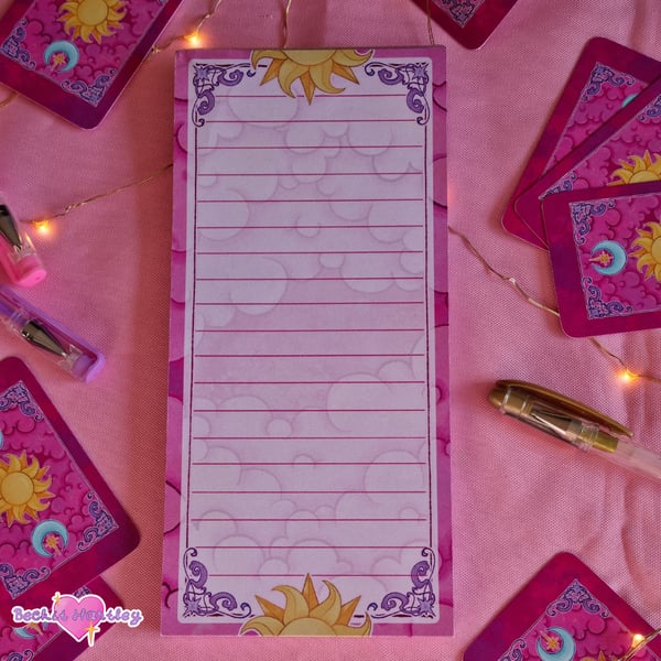 Tarot Listpad - Lined Magnetic List Pad - Witchy Gifts, Stationery