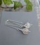 Sterling Silver White Aventurina Venetian Glass Long Earrings - JBJ1118 - Image 4