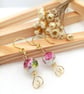 Floral Earrings - Plum Rose Earrings - Rose Flower Porcelain Drop Earrings - Image 6