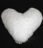 Heart White Fluffy Cuddly Cuddlesoft Furry 4" Hold in the Hand