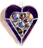 Heart Suncatcher Stained Glass Purple Abstract 024 - Image 7