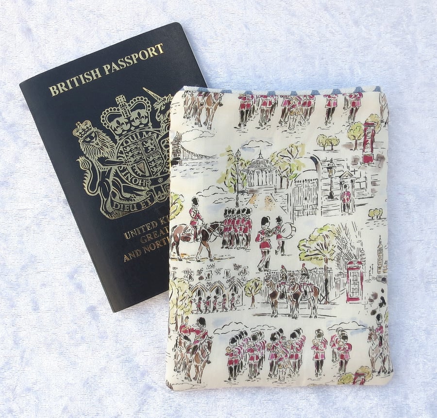 Passport Cover, passport pouch, made from Liberty Tana Lawn, London