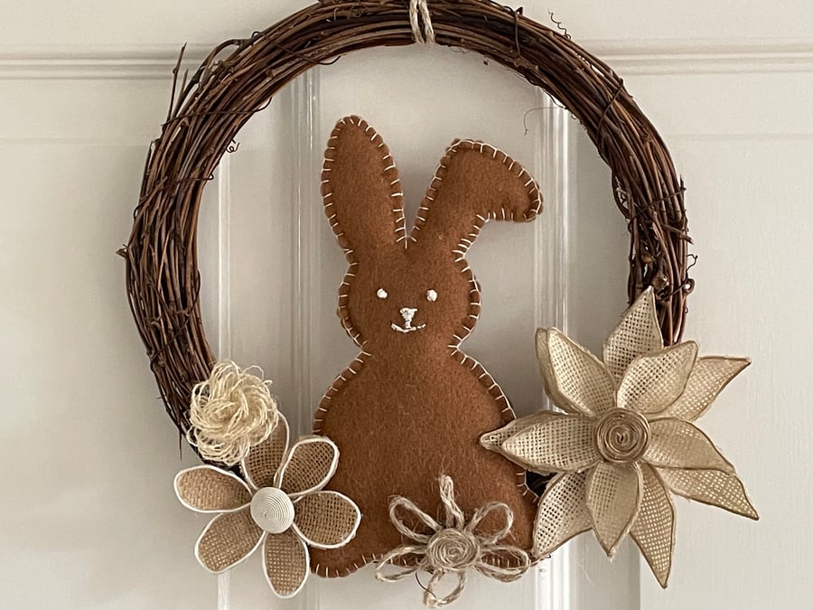 Easter Bunny Handmade Wreath