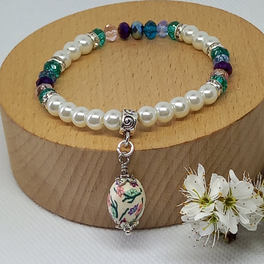 Cottage Garden Stretch Bracelet
