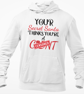 Your Secret Santa Thinks You're A ...Funny Novelty Christmas HOODIE xmas gift - Image 1