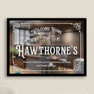 Personalised Welcome Home Mirror, Custom Designed