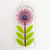 Pale Pink Fused Glass Retro Allium Hanging - Handmade Glass Suncatcher