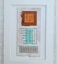 Colourful Combinations Orange Teal Grey Handstitched Geometric Art Pictures - Image 9