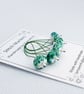 Lampwork Stitch Markers - Emerald Speckles - Image 2