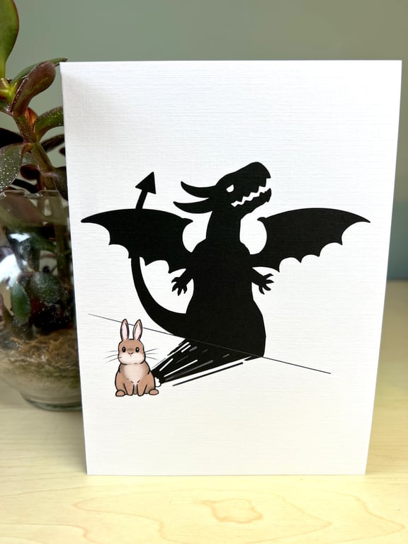 Small but mighty bunny greetings card