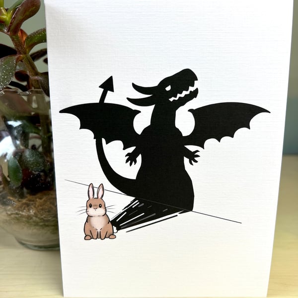 Small but mighty bunny greetings card