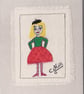 The Girl with Yellow Hair. - Textile Art .  Made in Yorkshire  - Image 1