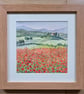 'Poppy Fields' original framed watercolour