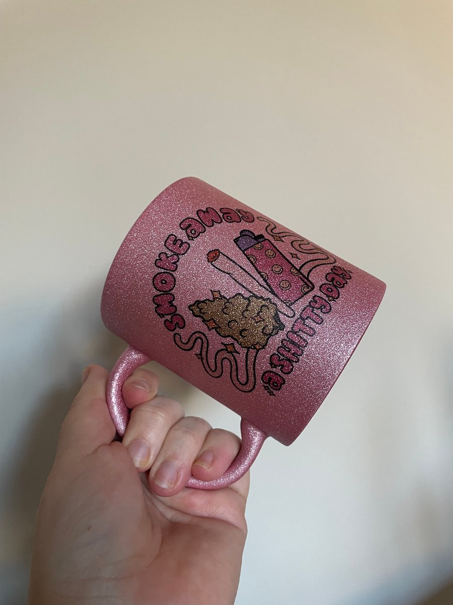 Glitter smoke away… mug