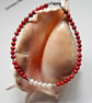 Bamboo Eco Coral & Freshwater Culture Pearls Sterling Silver Bracelet  - Image 6