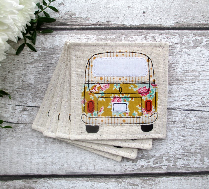 Coasters, Set Of 4 Campervan Coasters