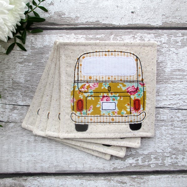 Coasters, Set Of 4 Campervan Coasters