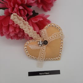 Heart hanger shabby chic with bell SALE.