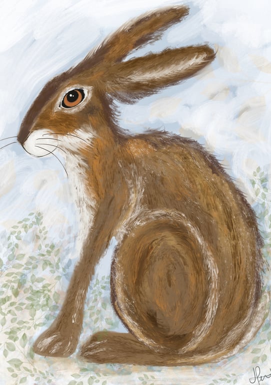 Paisley Hare - Giclee Hare Print