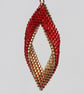 Red and Gold Leaf Earrings - Image 4
