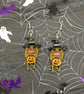 Trick or Treat Halloween Frog Dangle Earrings