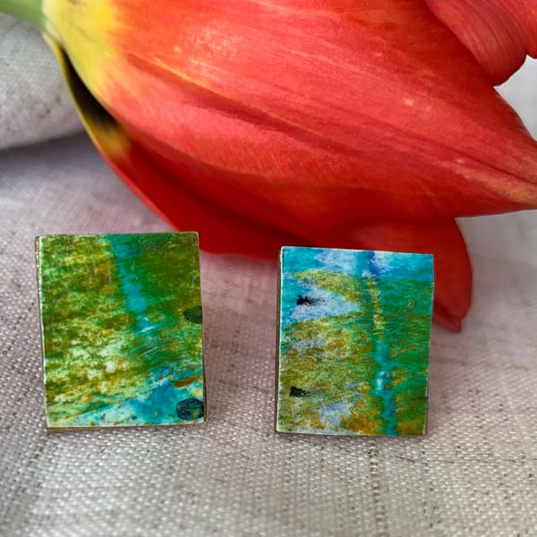 Stainless steel post earrings 