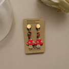 Handmade Polymer Clay Toadstool Mushroom Cottagecore Earrings