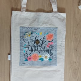 F-ck what you heard tote bag 