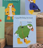 Greeting card male relative friend- cute puffin card illustration - Image 4
