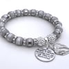 Mum & Dad Silver Heaven Shamballa Bracelet Memorial Keepsake Parent Loss 