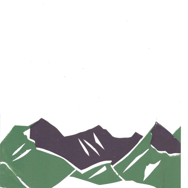 Free Postage - Cheap Seconds - Screen Printed Mountains