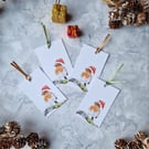 4 Christmas Robin Gift Tags