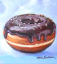 Donut Oil Painting – Original & Unframed – A Gift to Bring Smiles!