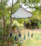 Stained Glass Large Rain Cloud - Handmade Hanging Window Decoration - Image 4