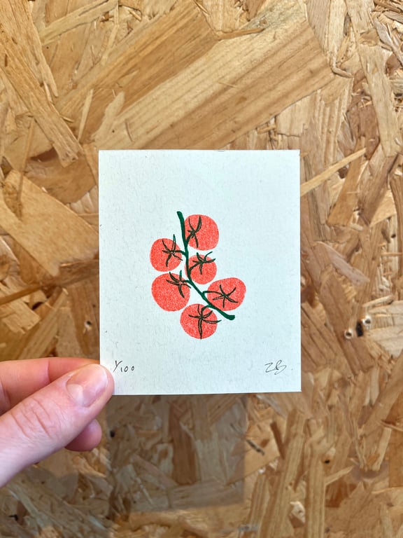 Tomatoes on the Vine - A7 Risograph Print